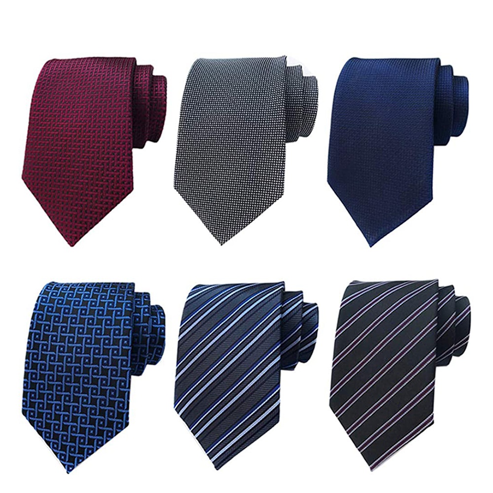 FORIDE Lot 6 PCS Classic Men's Silk Tie Necktie Woven JACQUARD Neck Ties