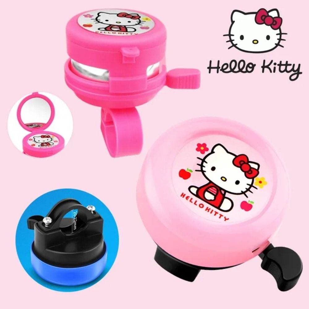 New Metal Ring Hello Kitty Bicycle Bell Cartoon Anime Style Cartoon Anime Bell Warning Function Alarm Sound MTB Bikes Handlebar Bell Gift