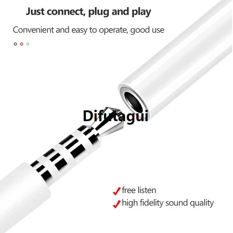 Difutagui SSD Bargain price Digital Samsung Huawei Convenient Voice Music Phone Listens on Adapter Headset 3.5SailingDream [Store] Brand New Tomm Jack and More Suitable Mi Adapter Cable