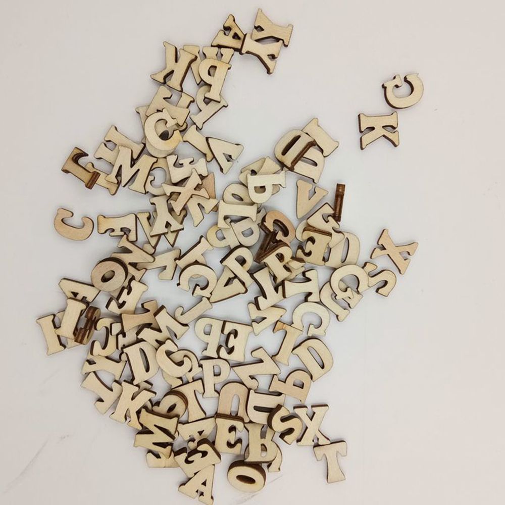 Number Craft Scrapbooking Flatback Wood Letter Miniatures English Letter Alphabet