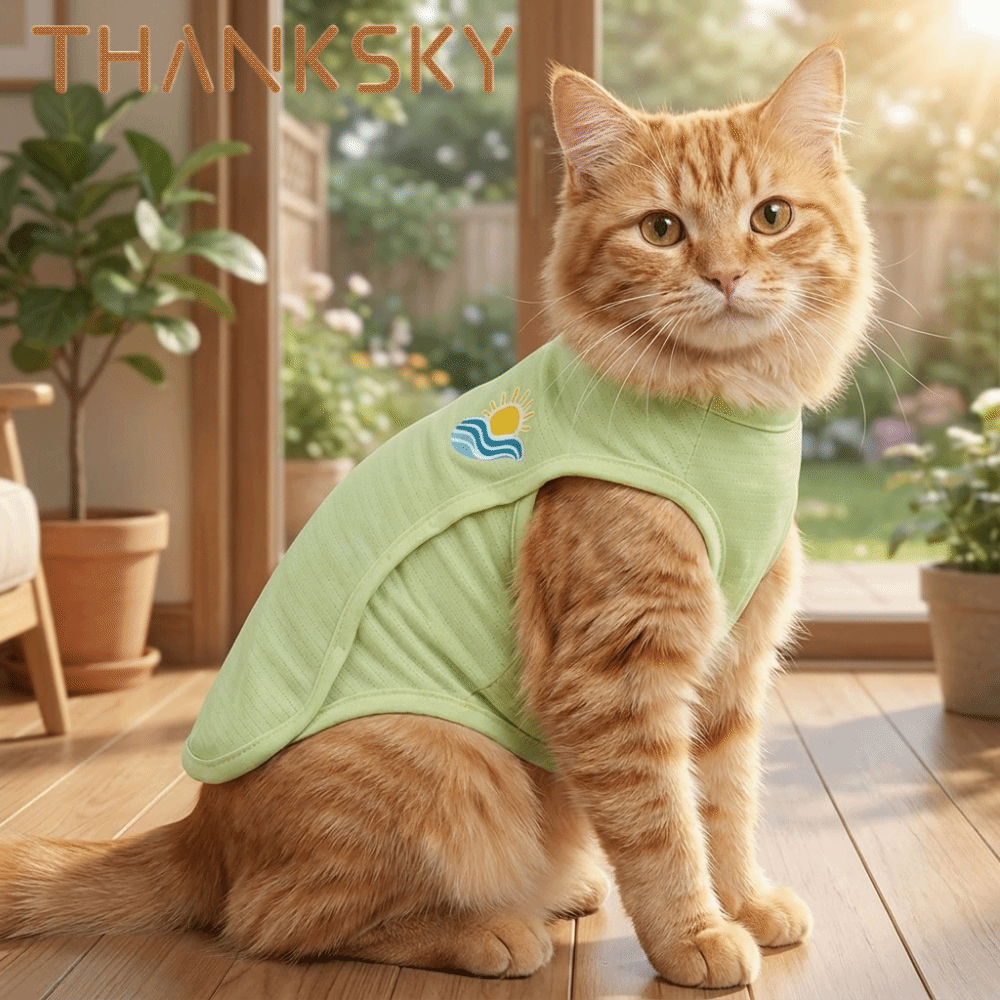 Fashion Breathable Pet Summer Vest Lightweight Soft Dog Top Sleeveless Dog Sunscreen Clothes Beach