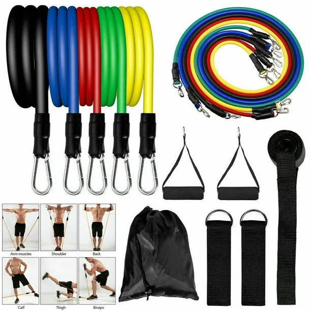 Exercise Bands, Resistance Bands Set for Men Women Workout Home Gym 11 in 1