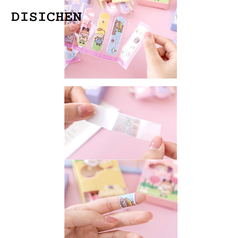 DISICHEN 【2025 Version】 20Pcs Waterproof Breathable Cute Cartoon Adhesive Bandages First Aid Bandaids Emergency Kit Wound Plaster for Kids
