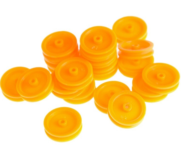 DC Motor Plastic Pulley Wheel 17x5mm | DIY Toy Model, Pack of 5