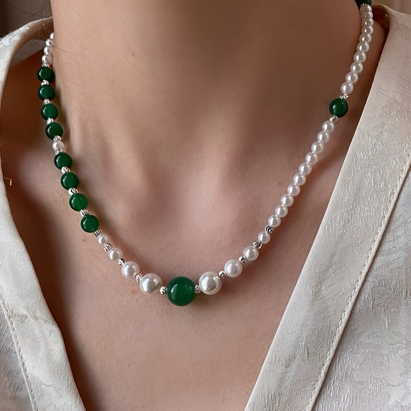New Chinese Style Elegant Bead Necklace and Bracelet Set for Women by Treasure Box Nepal