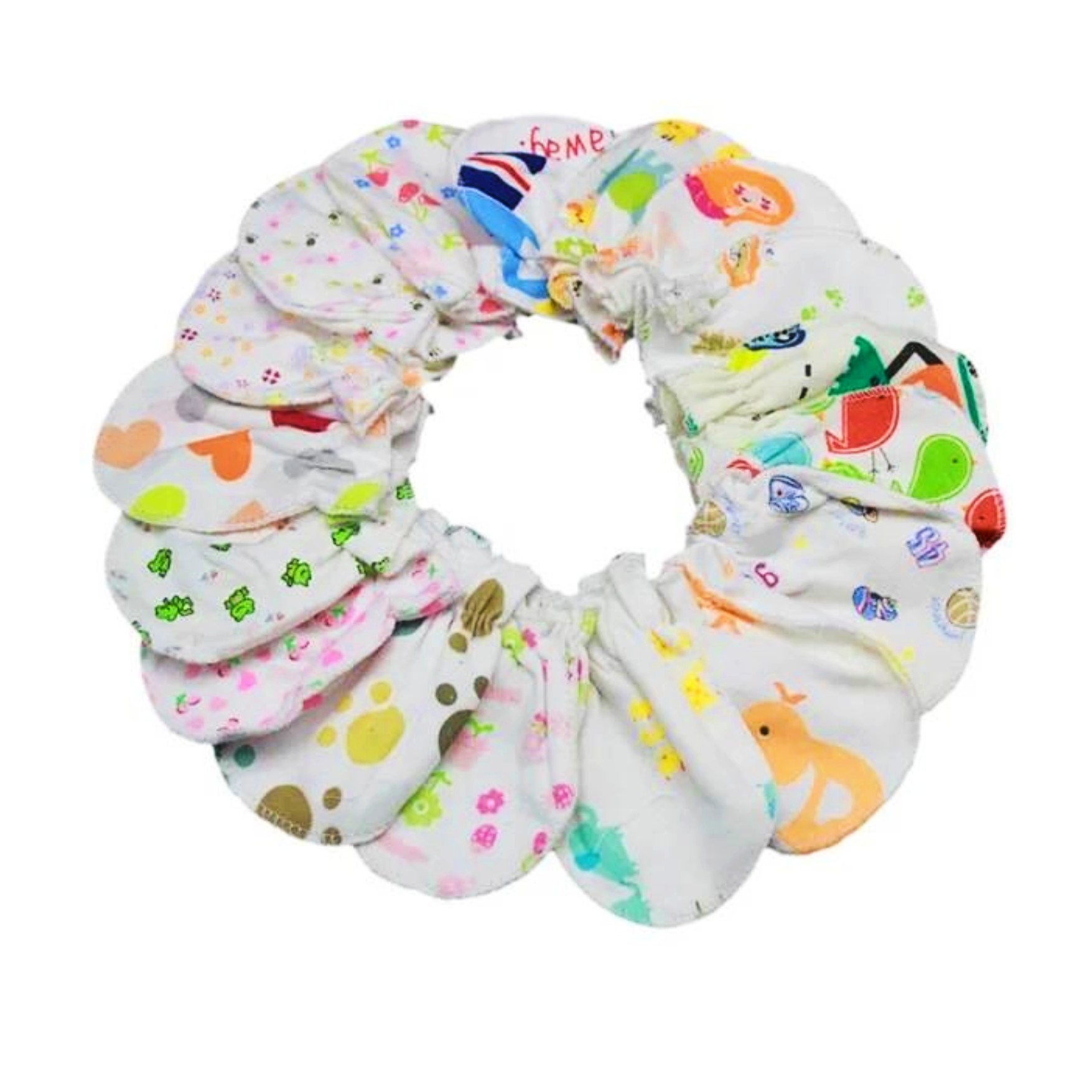 Soft Cotton Mittens Set - 4 Pairs