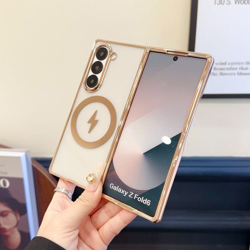 HODON Luxury Plating AG Matte Magnetic Phone Case For OPPO Find N5 find n5 Find N3 Cases Wireless Charging Lens Protective Hard Back Cover