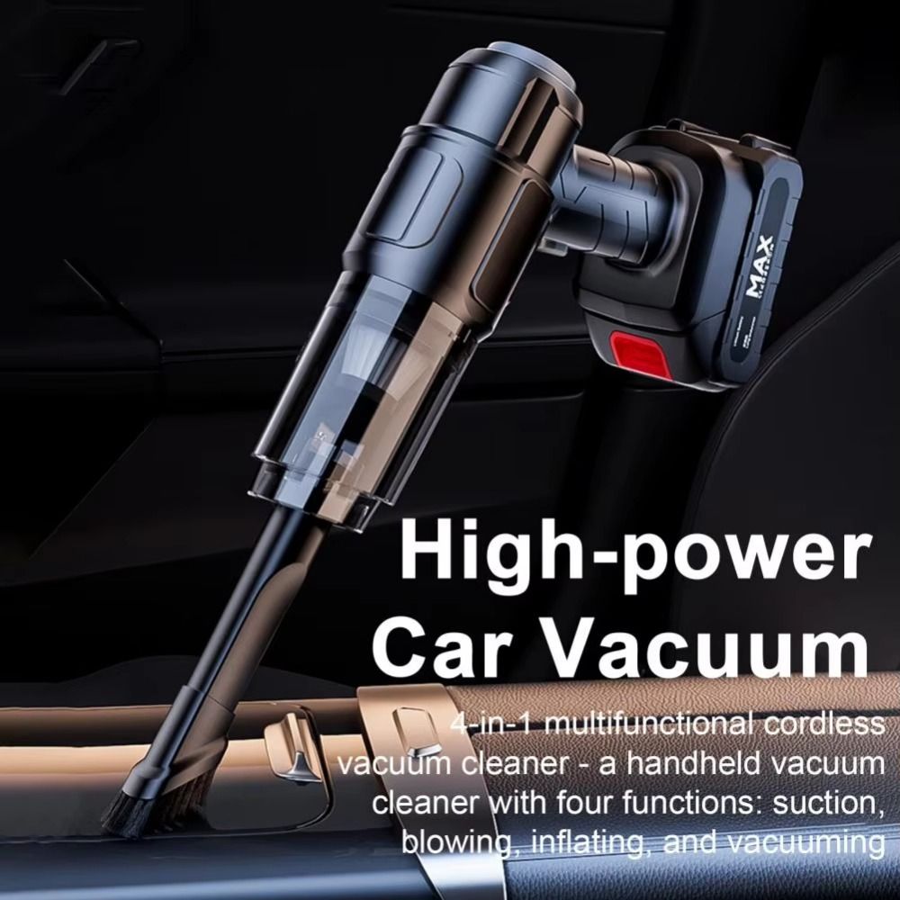 Mini 4 in1 Car Vacuum Cleaner High Power Strong Suction Wireless Dust Blower Rechargeable Multifunctional Air Dust Collector Computer
