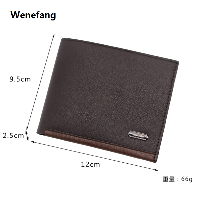 Wenefang Men's Wallet Billfold Slim Hipster Credit Card/ID Holders Inserts Coin Purses Luxury Business Foldable Short Premium Wallet