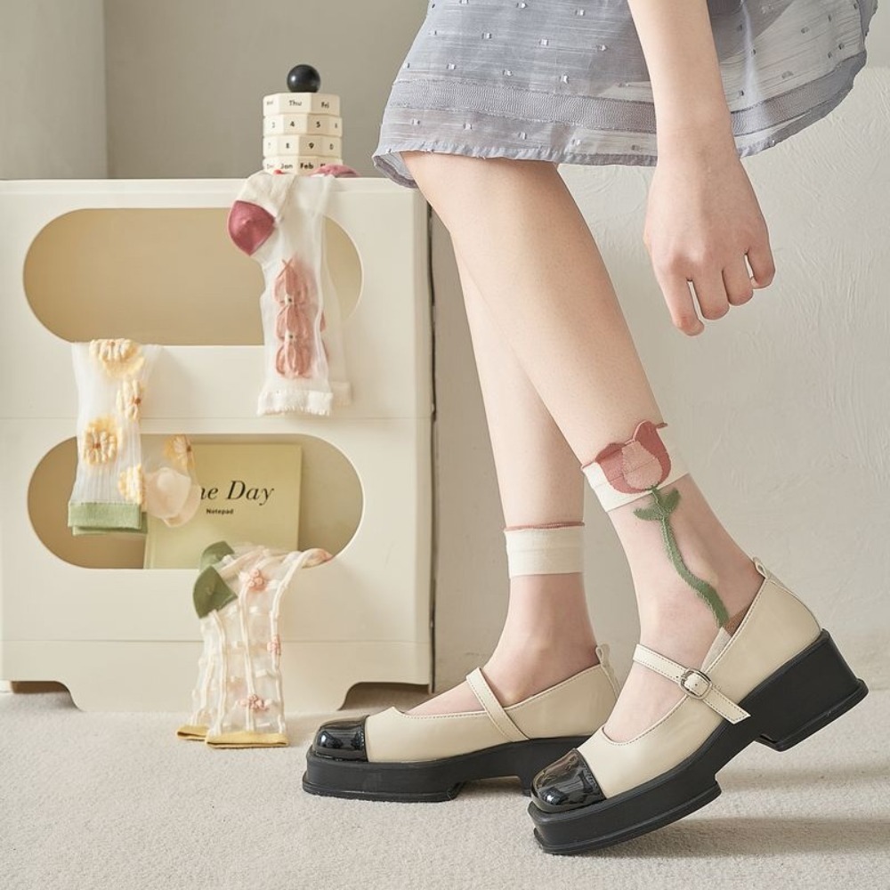 New Ultra-thin Crystal Silk Socks See Through Breathable Women Sock Transparent Long Socks Summer