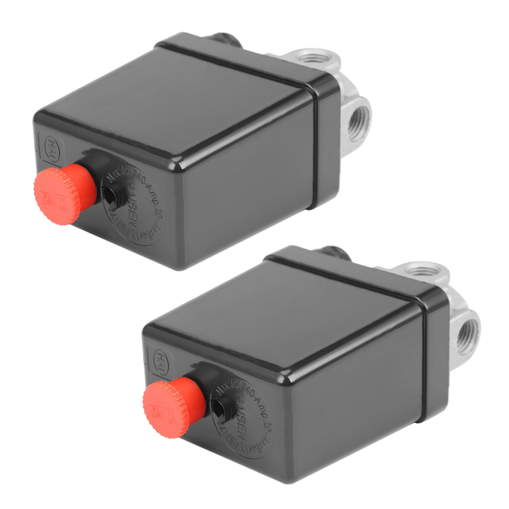 fasdaga 2X Heavy Duty Air Compressor Pressure Switch Control Valve 90 PSI -120 PSI Black