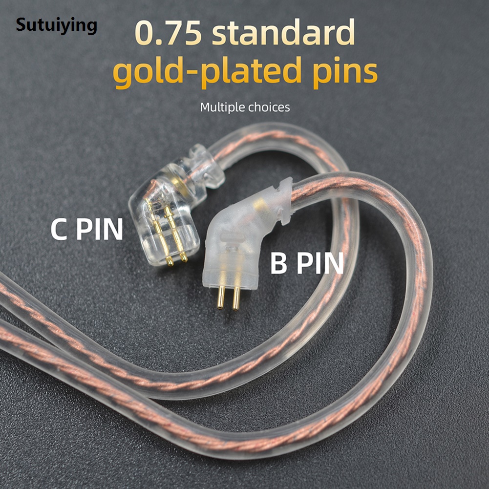 Sutuiying Original KZ Headphone Cord High-Purity Copper Cube Mixed Upgrade Luxury Cable Earphone Wire Replacement For EDX Pro/ZS10 Pro X Headset