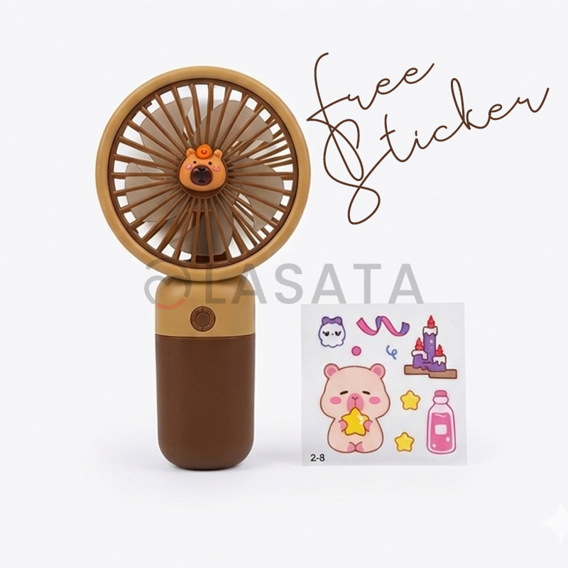 Mini Portable Fan Rechargeable With Stand 3 Speed And Long Lasting Battery Backup