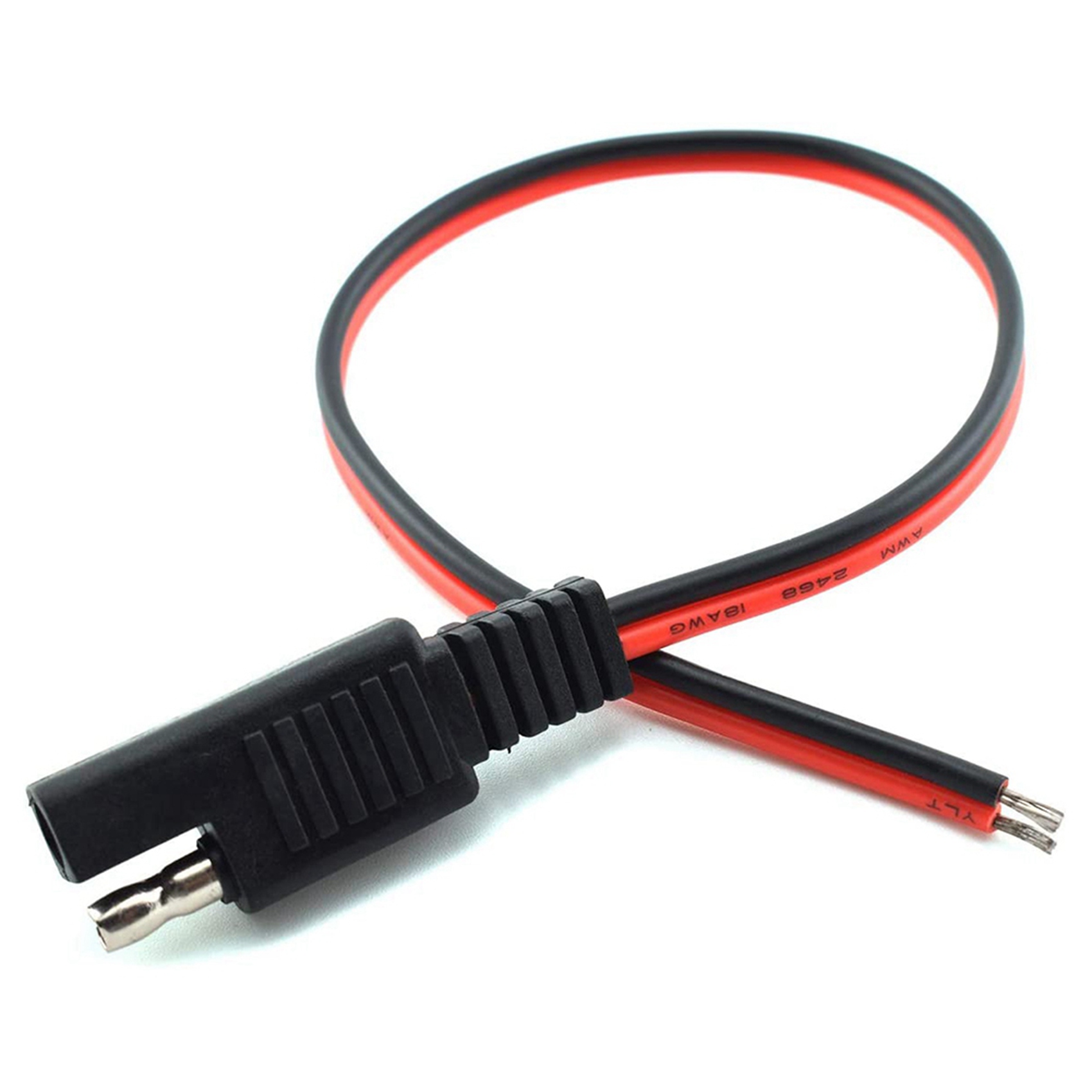 6 Pcs 18AWG SAE Extension Cable 2-Pin SAE Quick Connector Disconnect Plug 10A Solar Battery Panel SAE Plug Wire 1Ft/30cm
