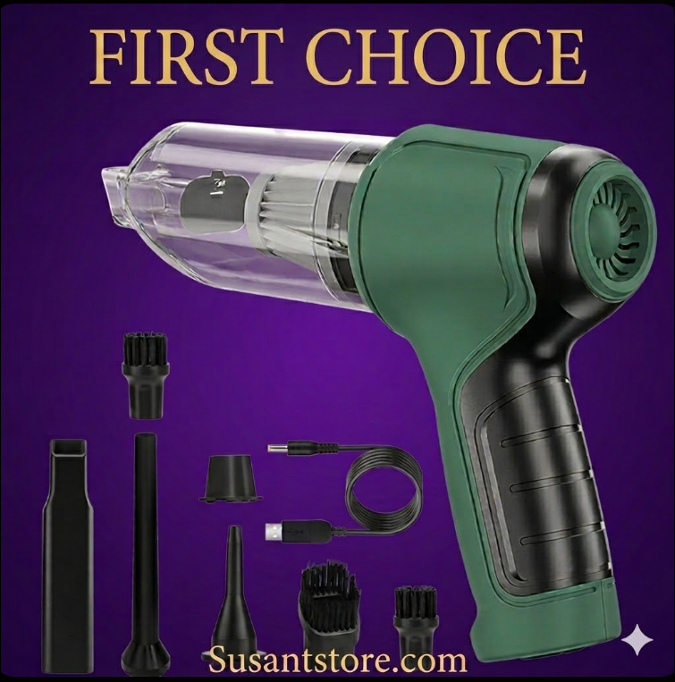 Cordless Handheld Vacuum Cleaner & Air Blower | 12000PA Powerful Suction | USB Rechargeable Portable Car Vacuum for Home, Car & Pet Hair