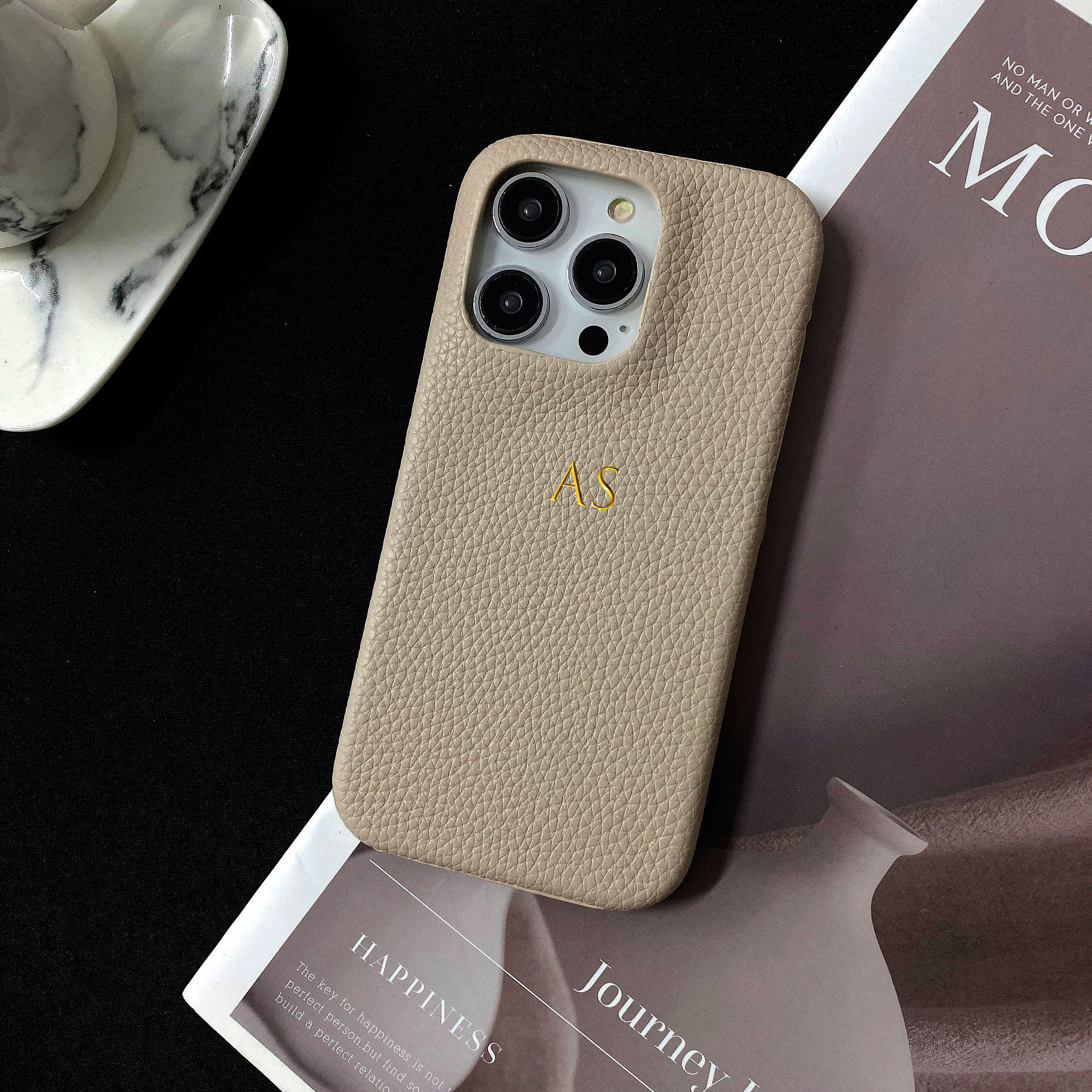 NEW Hard-shell leather case lus Deluxe i 16 Pax min 13 15 letter name Avoidable initials personalization Not kafr for iphone 11 12 14 Pro M
