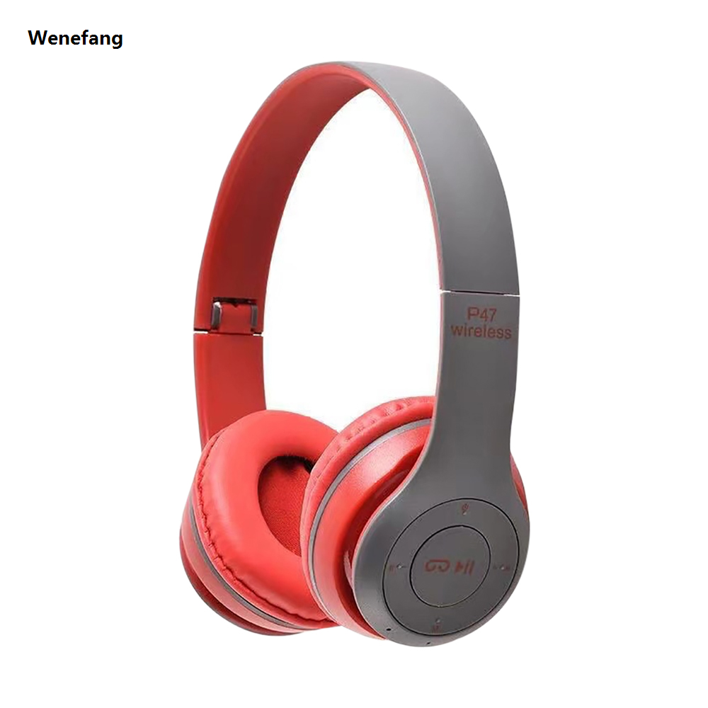 Wenefang HIFI Stereo P47 Wireless earphones 5.0 Bluetooth Headset Active Noise Luxury Canceling Headphones Ear Buds Head Phone For iPhone Xiaomi