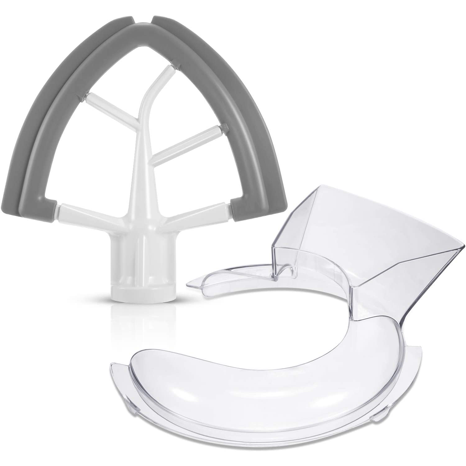 (GGBR) Tilt 4.5/5 Quart Flex Edge Beater for Pouring Shield Stand Mixer Replacement for Kitchen,Total 2 Pieces