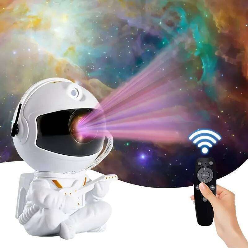 1PC Astronaut Galaxy Projector Night - 360° Starry Sky Nebula Projection Lamp with Remote 8 Light Modes for Bedroom Decor