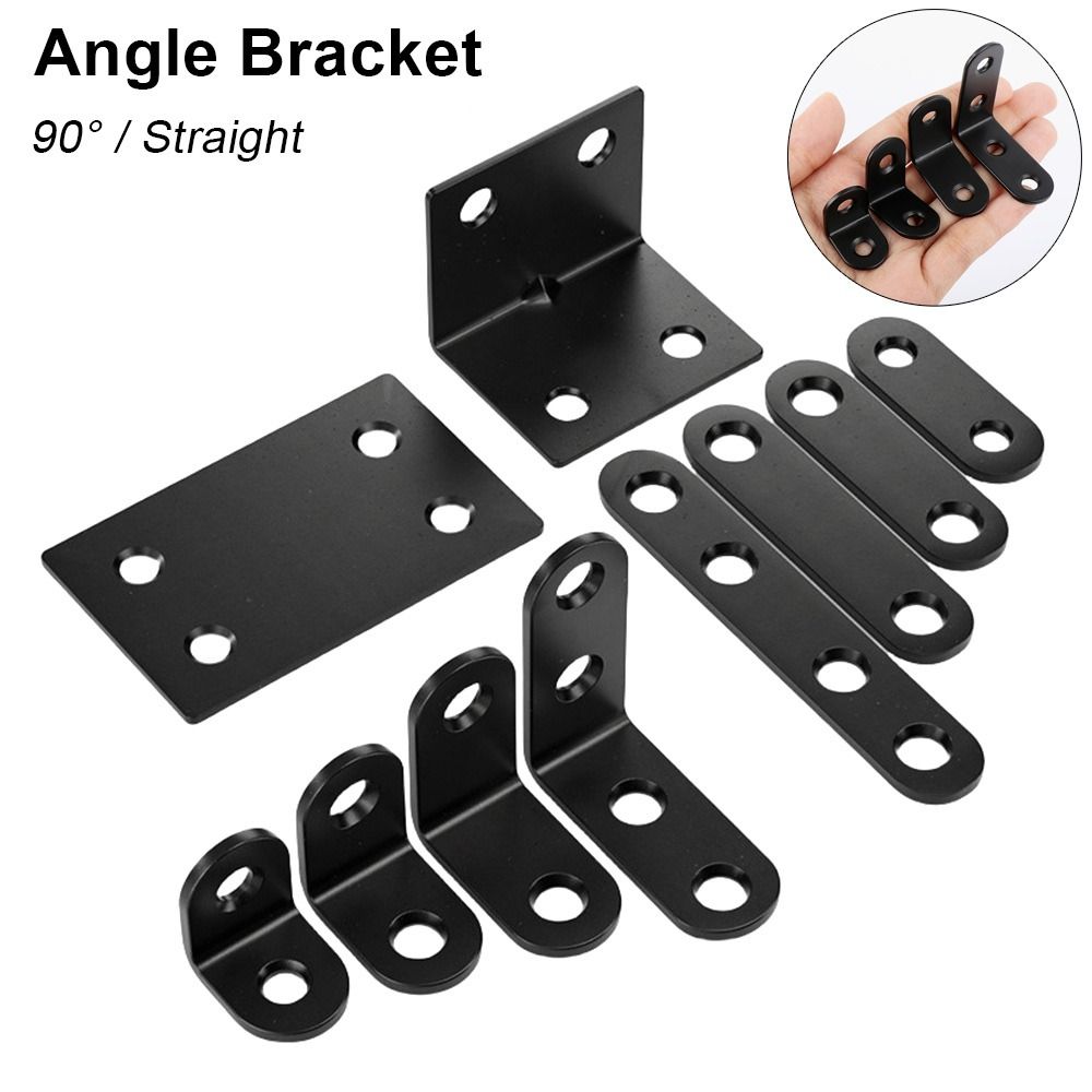 1Pcs Durable 90 Degree Angle Bracket L-shaped Holes Fixed Corner Stand Stainless Steel Mending Plate Furniture Hardware