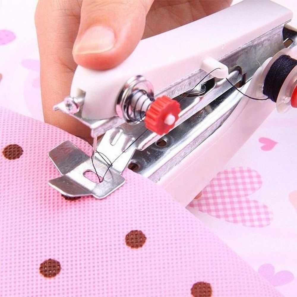 Mini 1pc Travel Cloth Simple Operation Manual Needlework Tools Fabric Sewing Handheld Sewing Machine