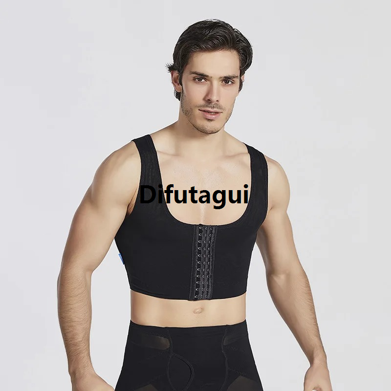 Difutagui Gynecomastia Tightening Chest Binder Vest Slimming Body Shaper Hide High Quality Moobs Corset Shapewear Compression Belt Breathable Underwear