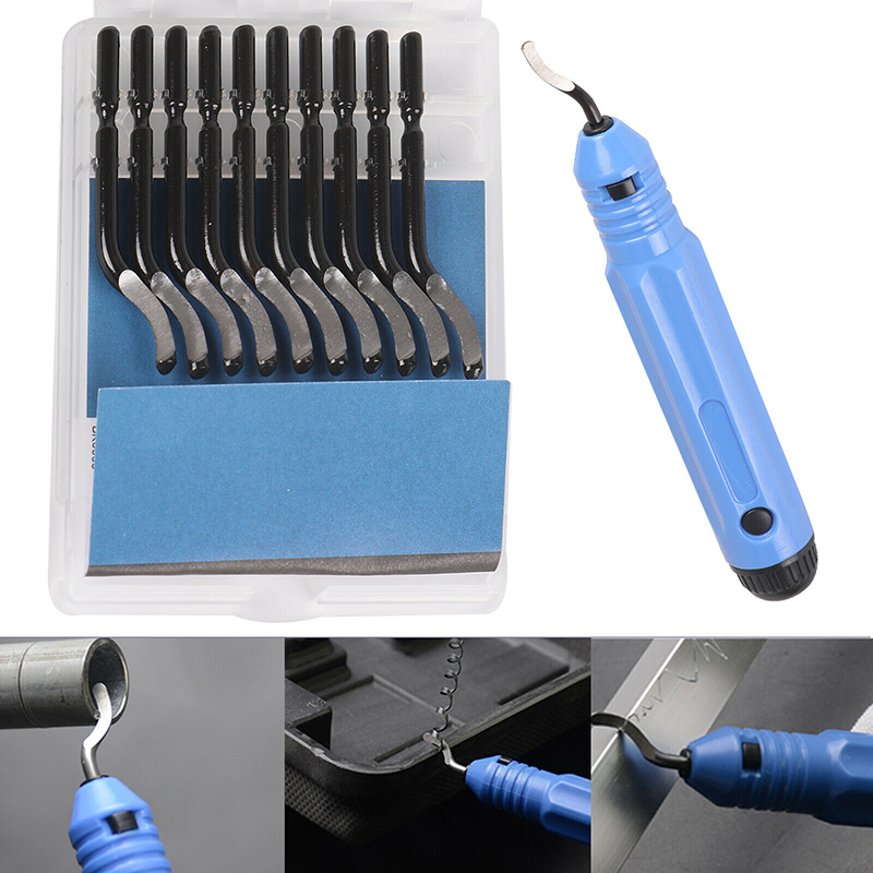 New specials 1pc NB1100 Burr Handle With 10 Blades With BS1010 Deburring Tools Kit A JUE