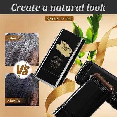 2 in 1 Hair Color Stick Hair Dye Stick Comb, Waterproof and Sweat-Proof Hairs Dyes Comb, Touch-Up Hair Dye Applicator, Best Hair Care, Black Hairs Women & Men. (Hair Color Comb Stick_Brown).