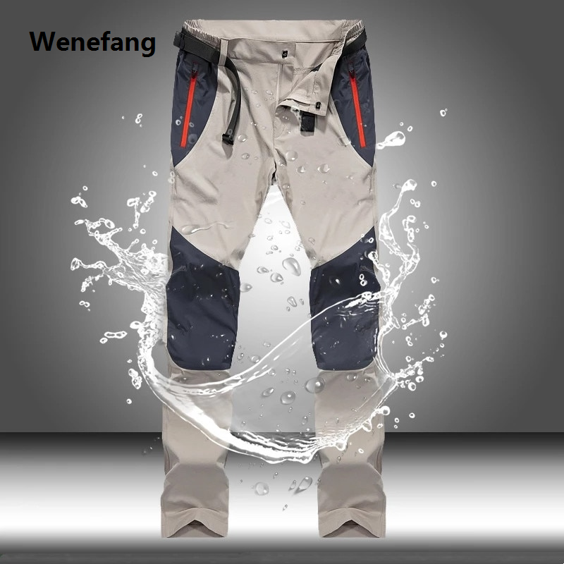 Wenefang Tactical Waterproof Cargo Pants Men Summer Quick Dry Long Trousers Luxury Male Outdoor Sport Trekking Camping Fishing Pants Size M-4XL