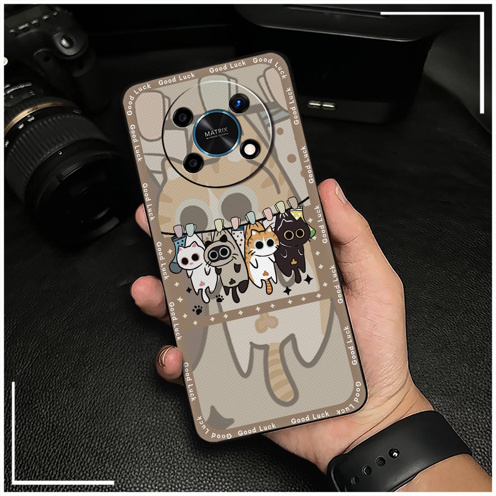 Phone Protector Anti-dust Phone Case For Huawei Honor X30/X9 5G Global/Magic4 Lite Waterproof Graffiti Dirt-resistant