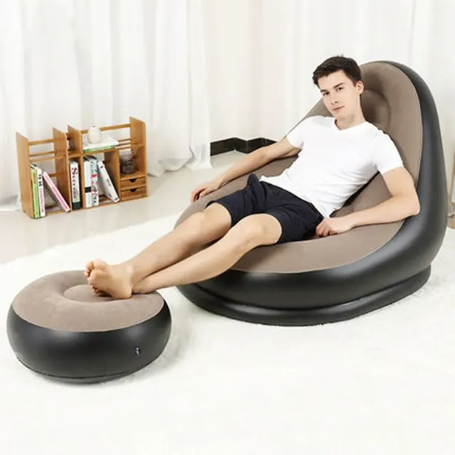 Multicolor 2 In1 Inflatable Air Sofa With Air Pump