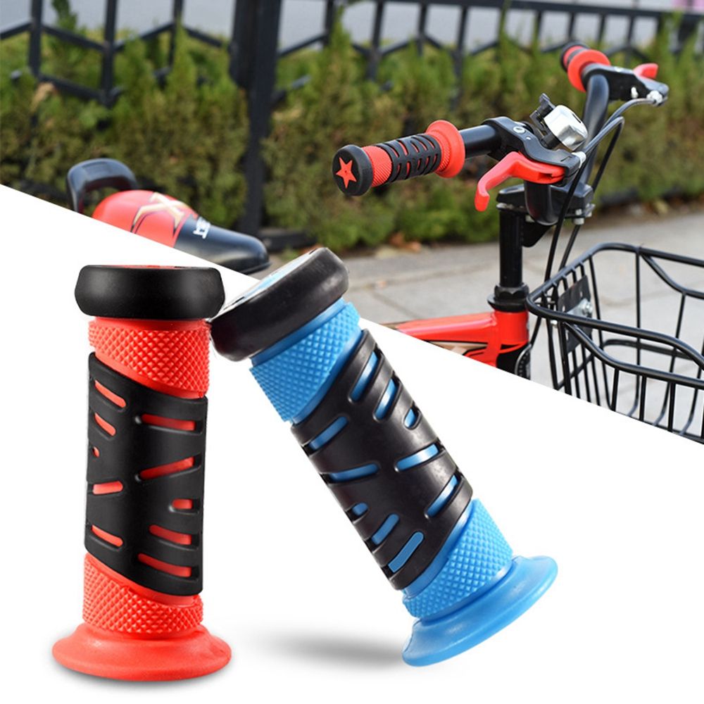 1 Pair Universal Colorful Blue Red Bicycle Tricycle Bike Parts Handle Handlebar Grips Skateboard Scooter Accessories Rubber Grip