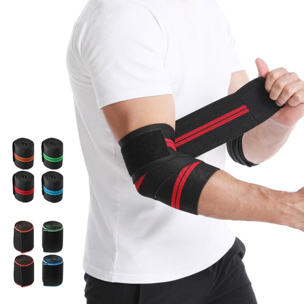 1PC High Quality Nylon Elbow Support Compression Orange Red Blue Green Elbow Pad Elastic Elbow Wrap Brace Weight Lifting