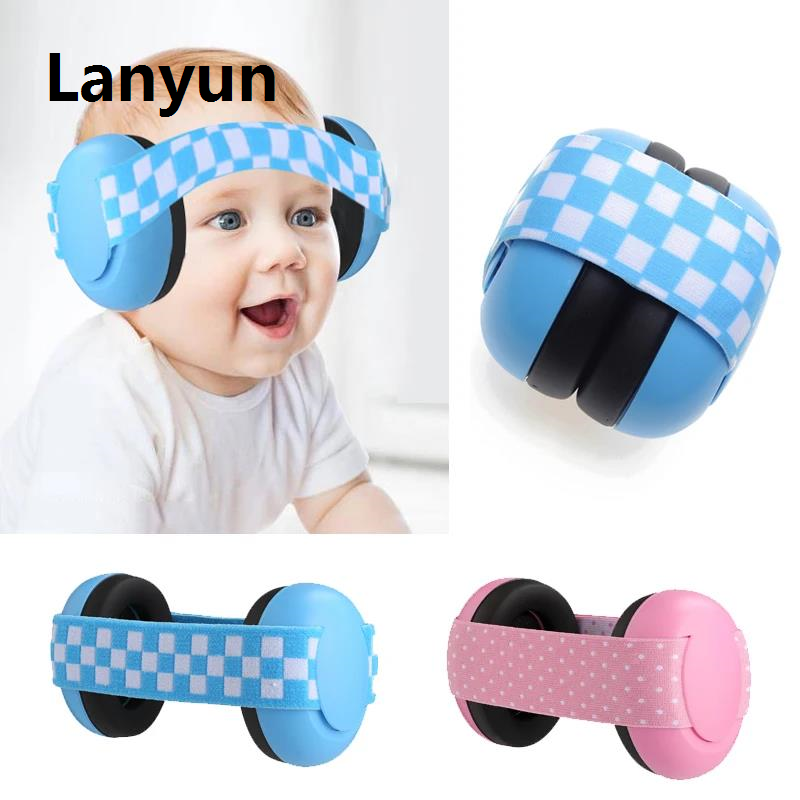 Lanyun Baby Anti-Noise Earmuffs Elastic Strap Hearing Protection Safety Fashion Ear Muffs Kids Noise Cancelling Headphones Sleeping Child