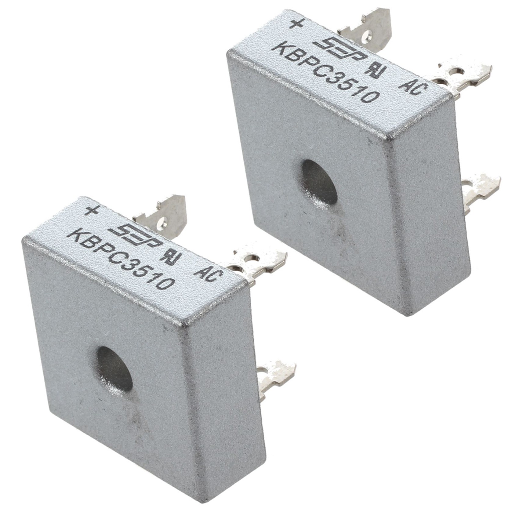 FORIDE 2X KBPC3510 1000V Single Phase Square Diode PCB Bridge Rectifier