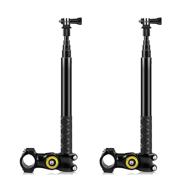 (GGBR)-2X Motorcycle Bicycle Handlebar Fixture Phone Camera Mount Bracket Adapter & Monopod Stand for Insta 360 X3/ X2/ R
