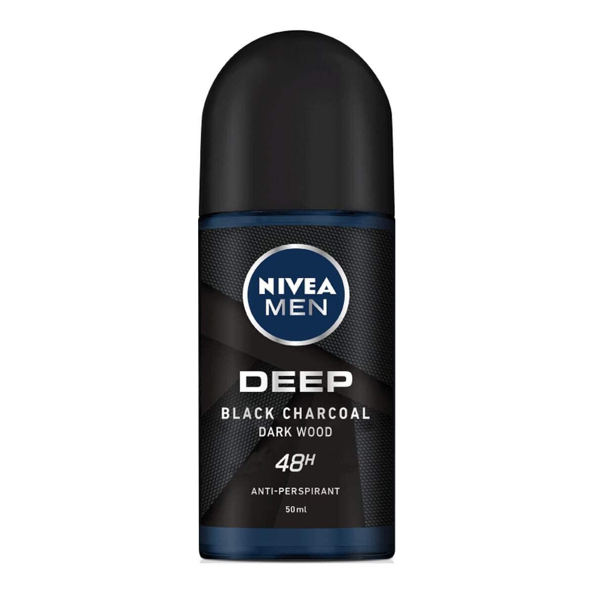 NIVEA Deep Black Charcoal Dark Wood Anti-Perspirant Deodorant Roll On - 50 ml