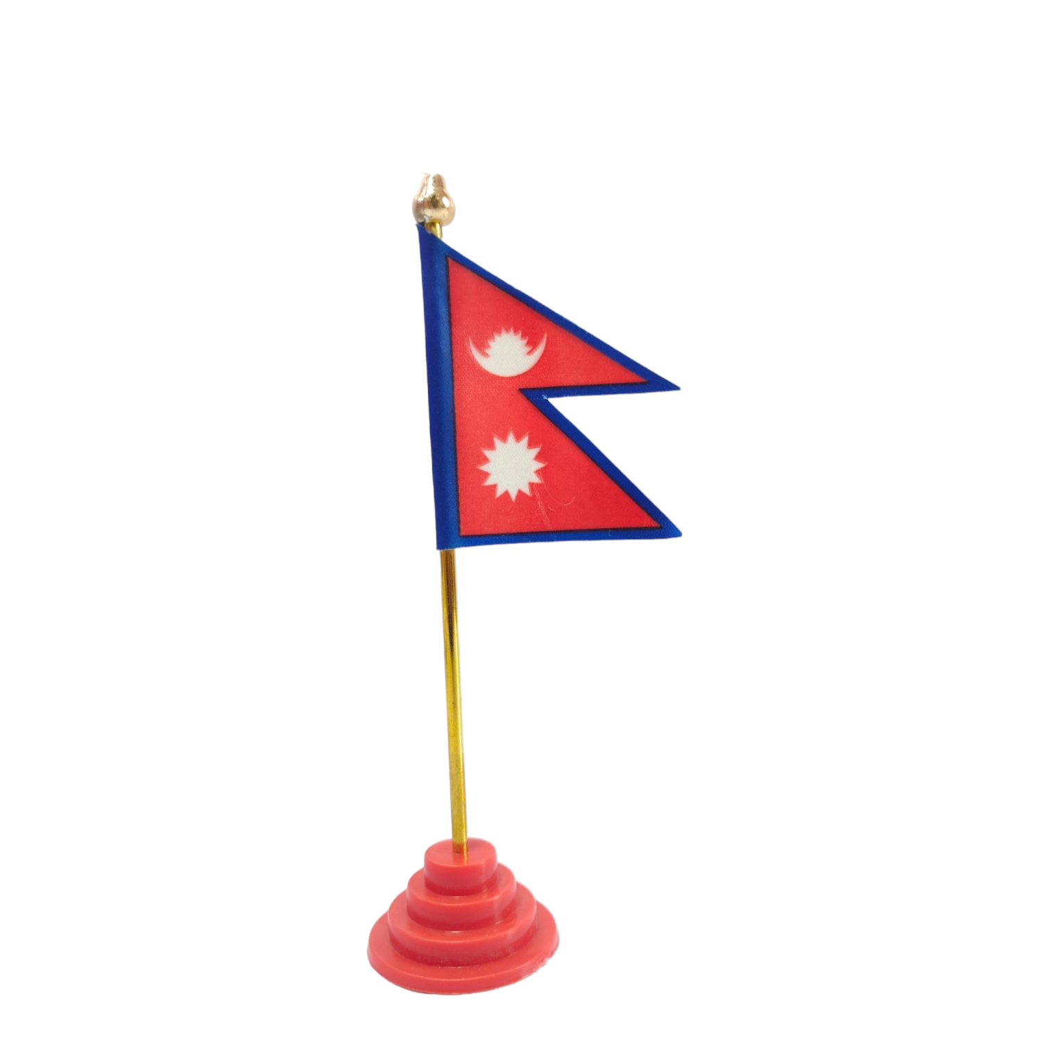 Nepal Flag With Stand, Table Decor , Guest Room, Car, Office Decor