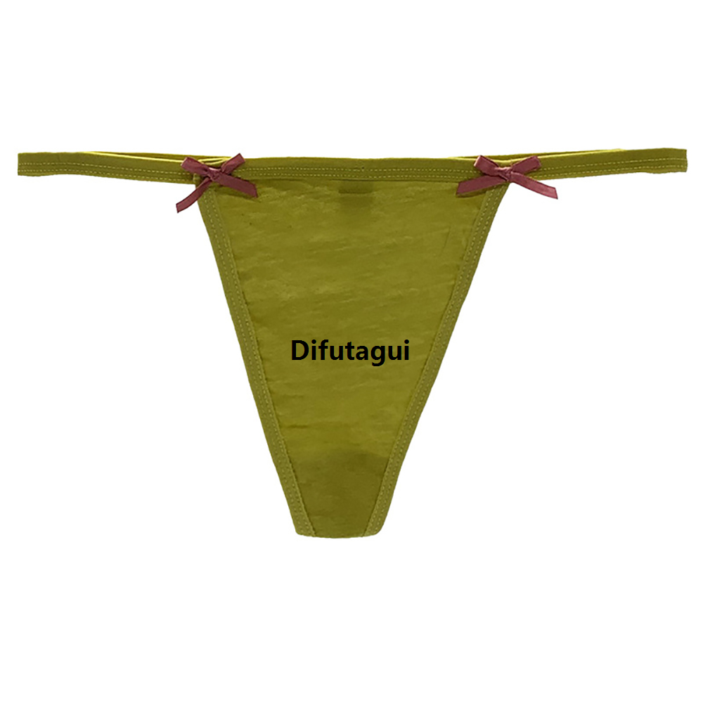 Difutagui Portable Panties Low Rise Kidlove Women's Cotton Thong Original Panties Micro Back Solid Color Breathable G-Line Thong