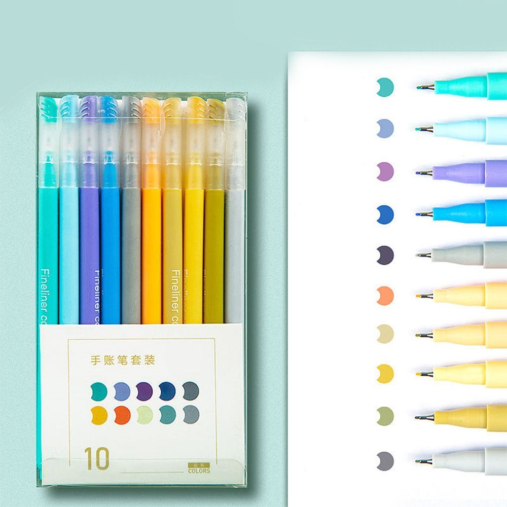 10pcs/set 0.5mm Multicolored Marking Office Supplies Signing Neutral Pen Students Stationery Ballpoint Pen Colorful Gel Pen Set