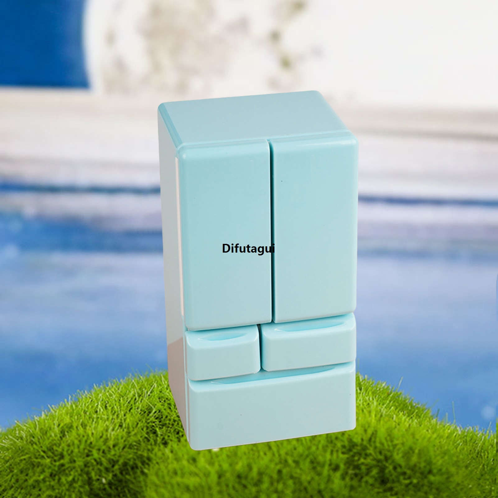 Difutagui New goods Miniature Fridge Model Miniature Dollhouse Refrigerator Model Realistic Mini Fridge Decor Original Accessories for Doll House Kids Toy Photo Prop Cute Detailed Mini Fridge for Dollhouse Refrigerator