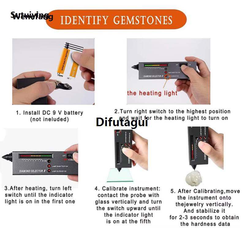 Wenefang Sutuiying Diamond Tester High Accuracy Diamond Tester Pen Jewelry Diamond New style 2025 New Tester Professional Diamond Selector Diamond Tester Kit