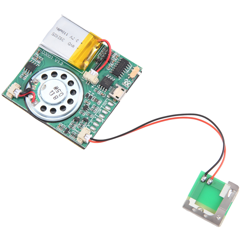 USB Recording Music Module DIY MP3 Recordable Sound Module USB Downloadable Sound Module Green , Greeting Card 1 Piece