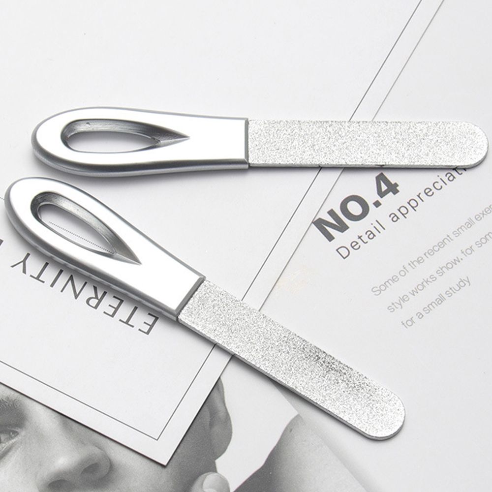Double Side Buffer Grinding Metal Nail File Manicure Pedicure Scrub Nail Art Tools Stainless Steel