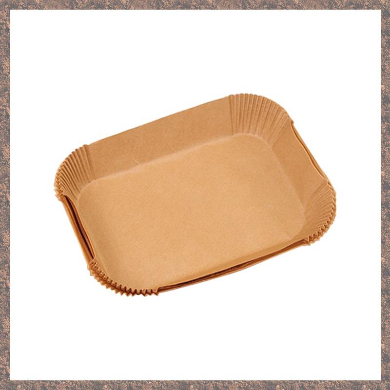 200 Pcs Rectangular Air Fryer Paper Special Disposable Bakeware Silicone Paper for
