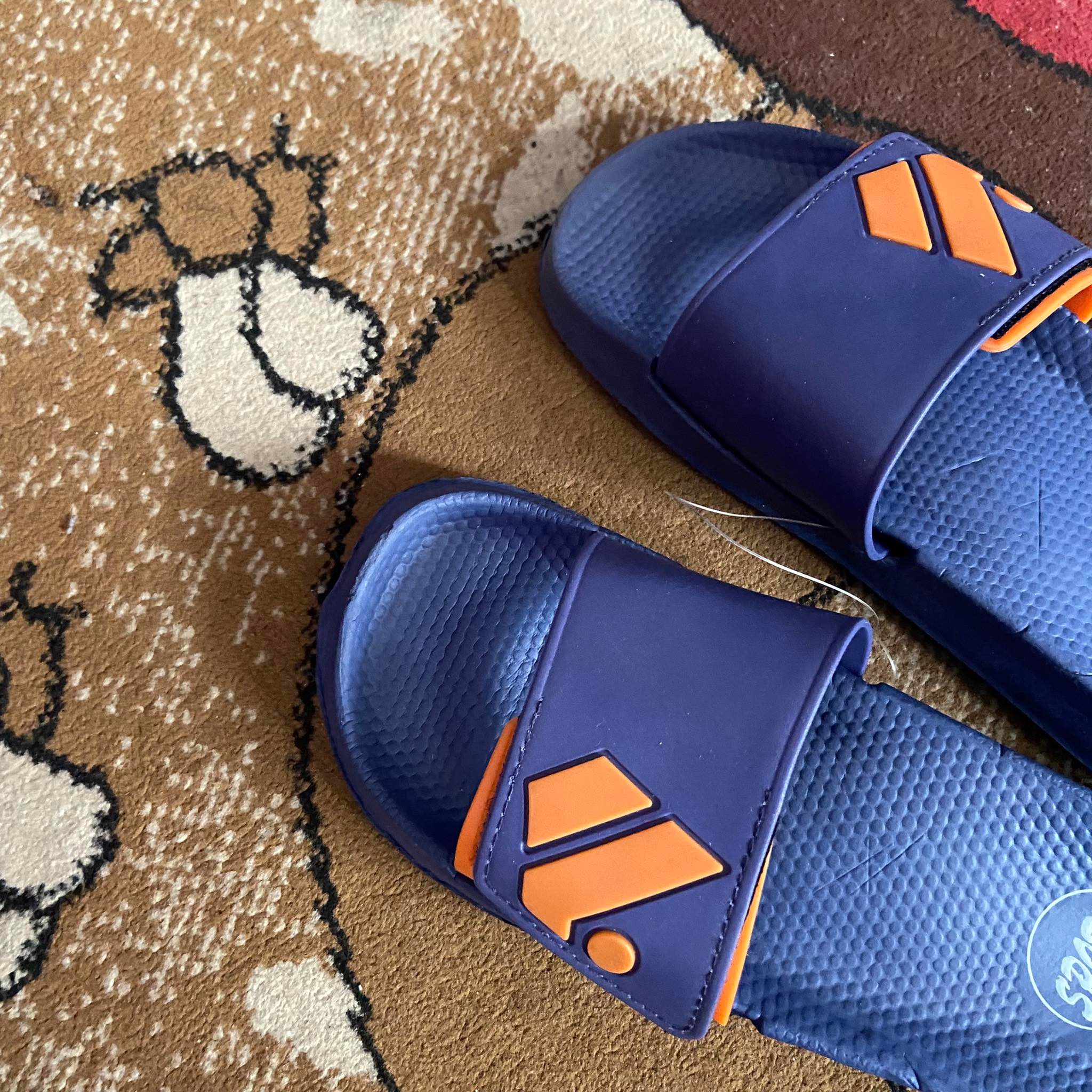 Kito Navy Rubber Slippers For Men