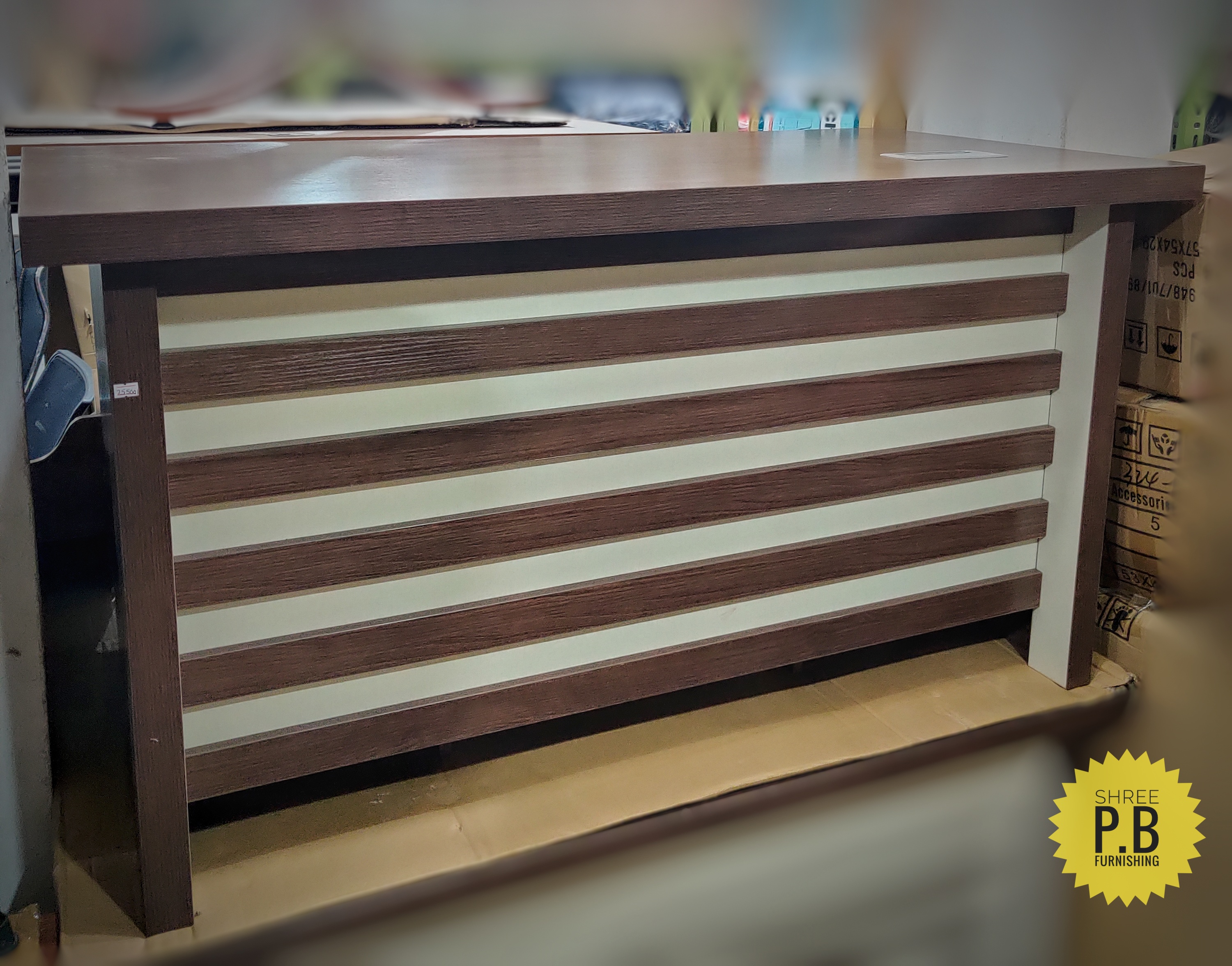 Modern MDF Wooden Finish Embossed Designed Home Office Table study table (1400*700*750mm)