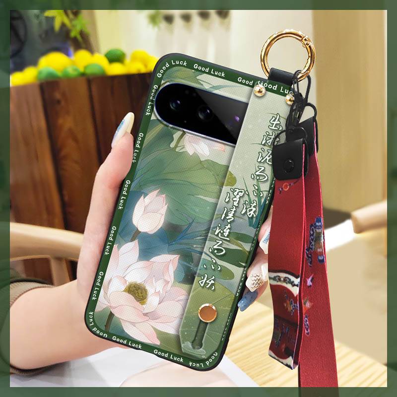 Elderly lady Shockproof Phone Case For Google Pixel11 Pro For Mom Soft case Protective Phone Holder Wristband Lanyard