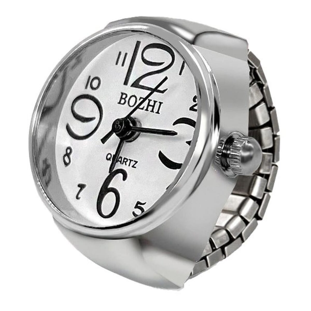 Enacolor Design Elastic Stretchy Quartz Watch Rings for Man Couple Gifts Accessories