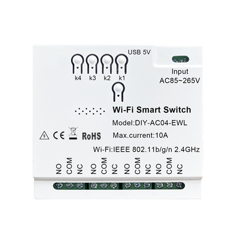 3X 4CH WiFi Smart Switch RF433 85-265V 2.4G WiFi Home Automation Module for IFTT Home